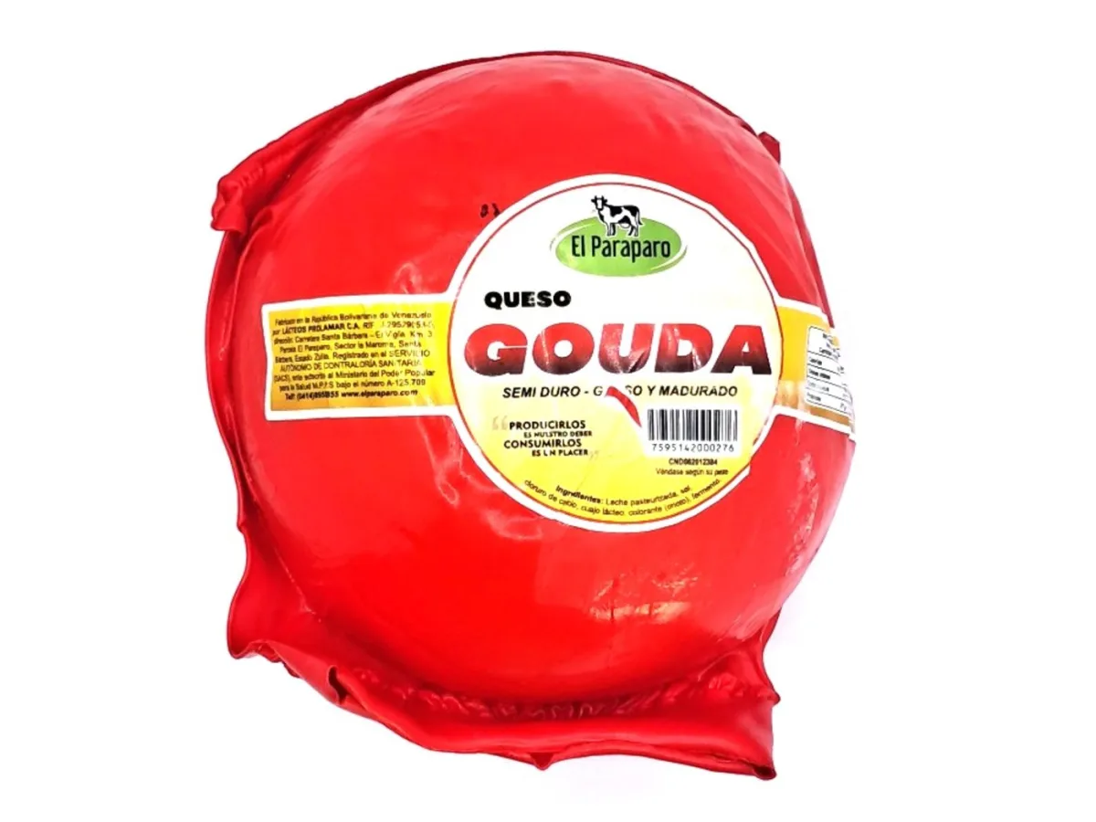Queso Tipo Gouda el Paraparo Redondo 1 Kg X Und