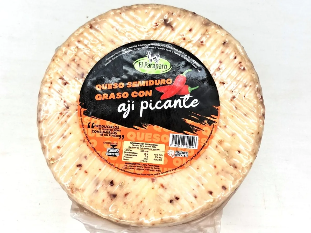 Queso Semiduro Graso C/Picante Paraparo X Kg
