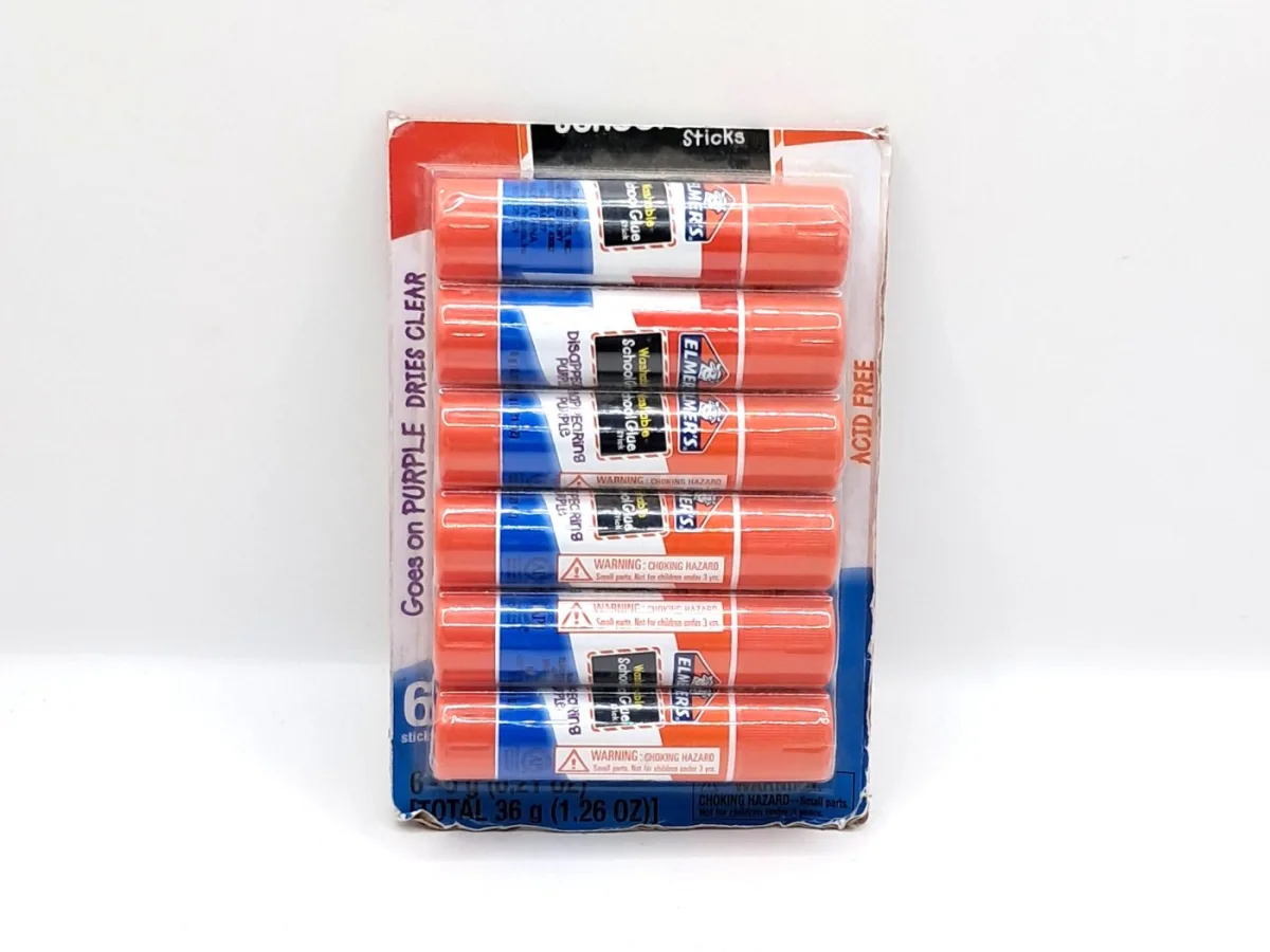 Elmers Pega en Barra Goes On Purple Dries Clear 6und