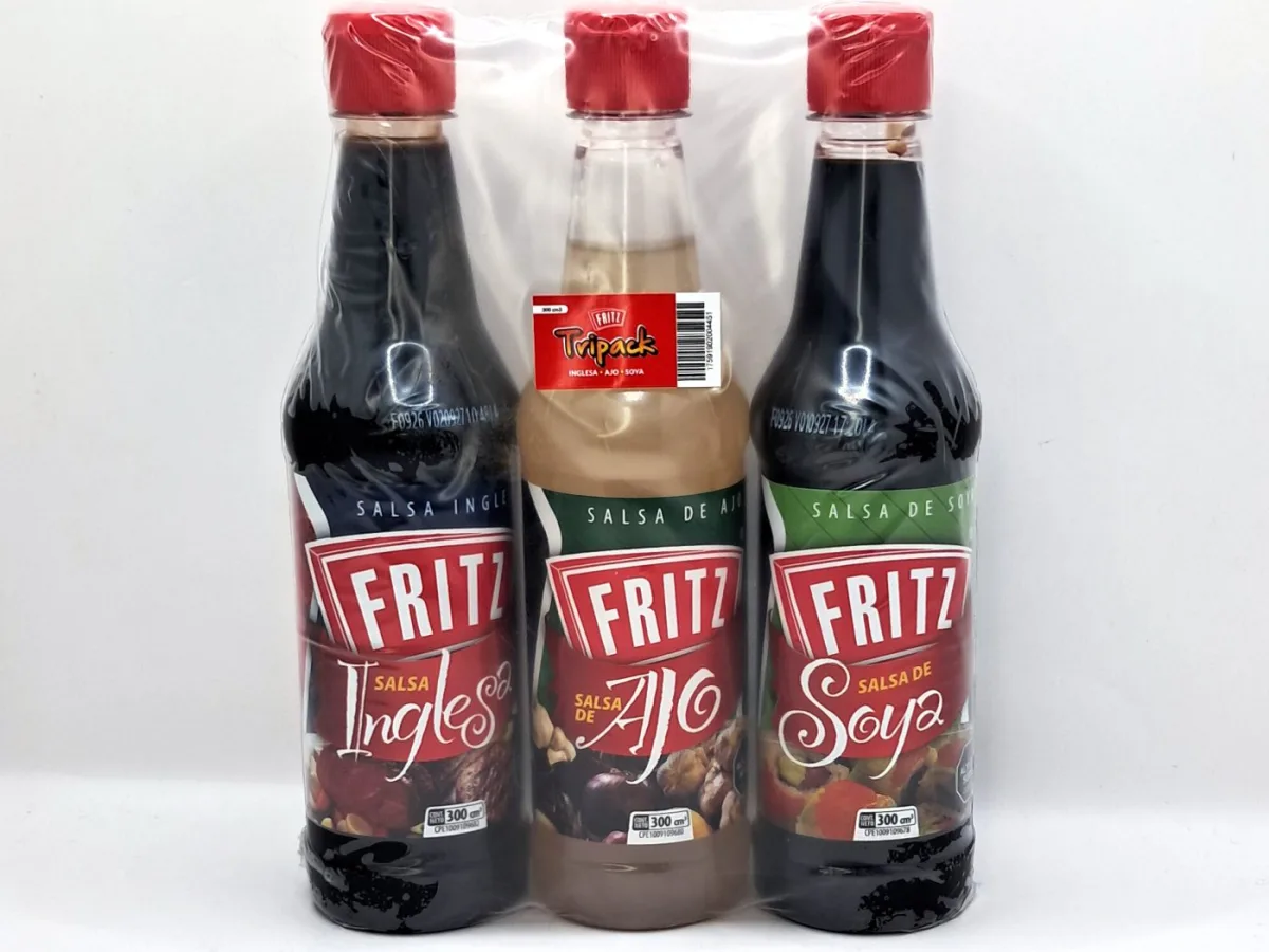 Tripack Salsa Inglesa,Soya y Ajo 300ml
