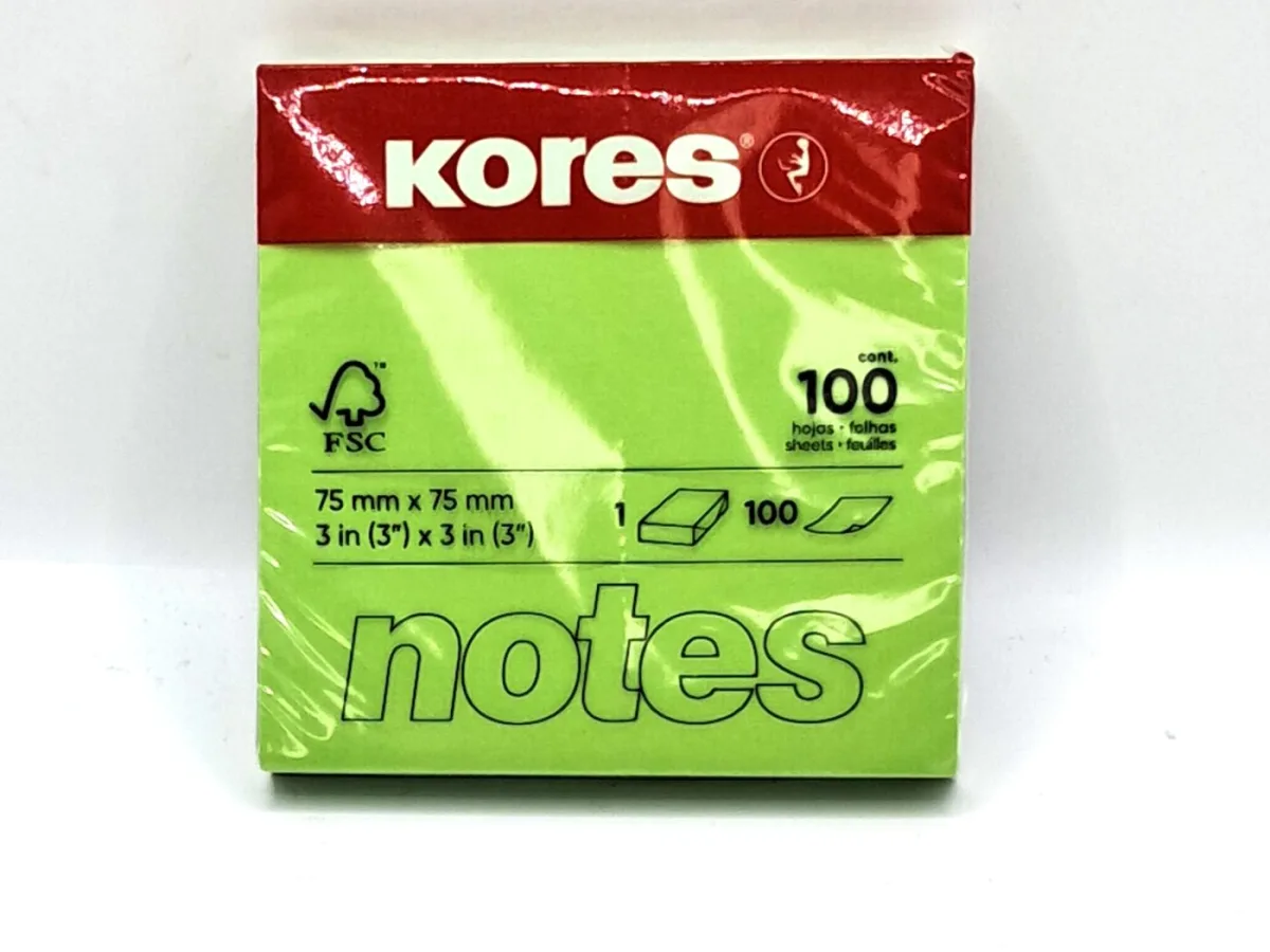 Notas Neon 75x75 Kores 6t/B