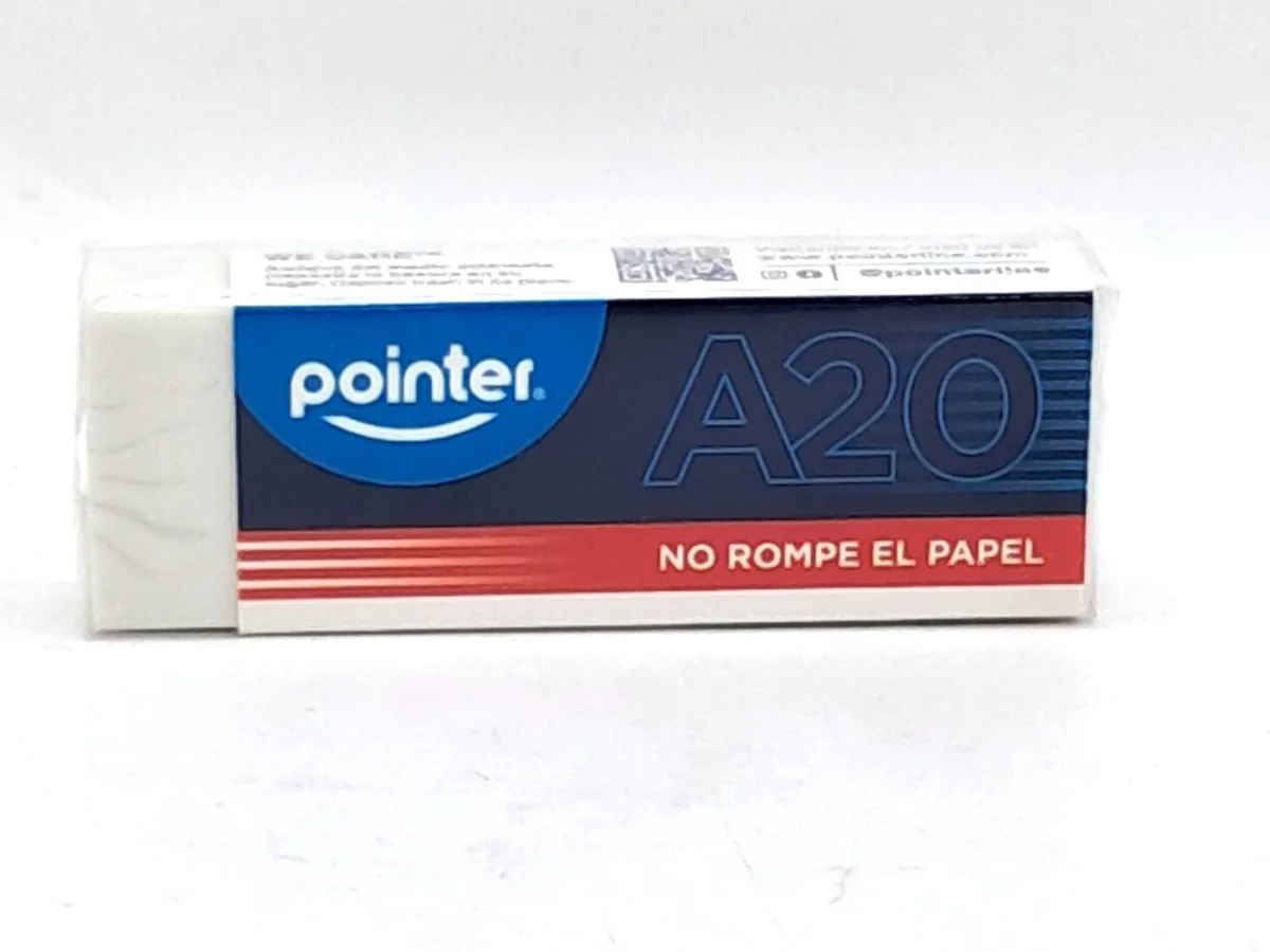 Borrador Rectangular Blanco Pointer X Und