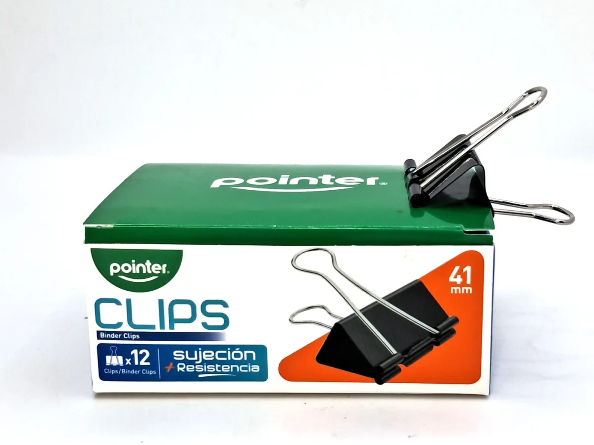 Clips Mariposa 41 Mm Caja 12und Pointer