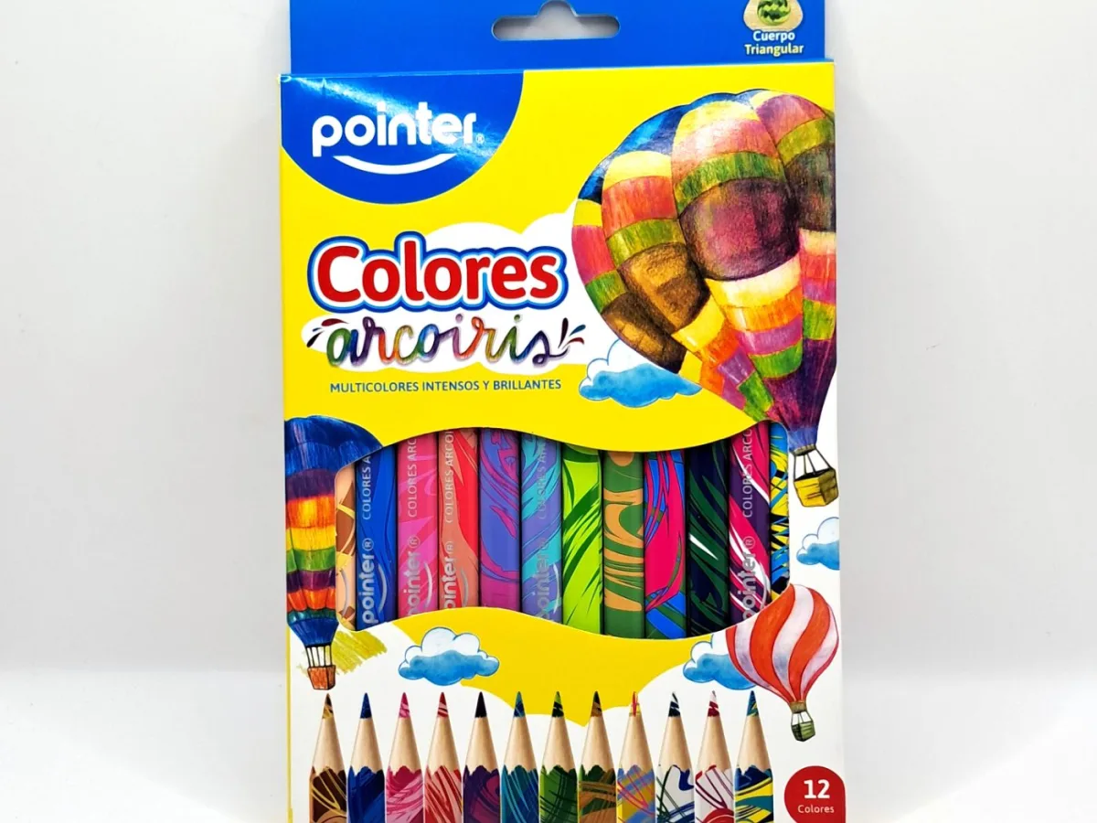 Colores de Madera Arcoiris Jumbo Pointer 12und