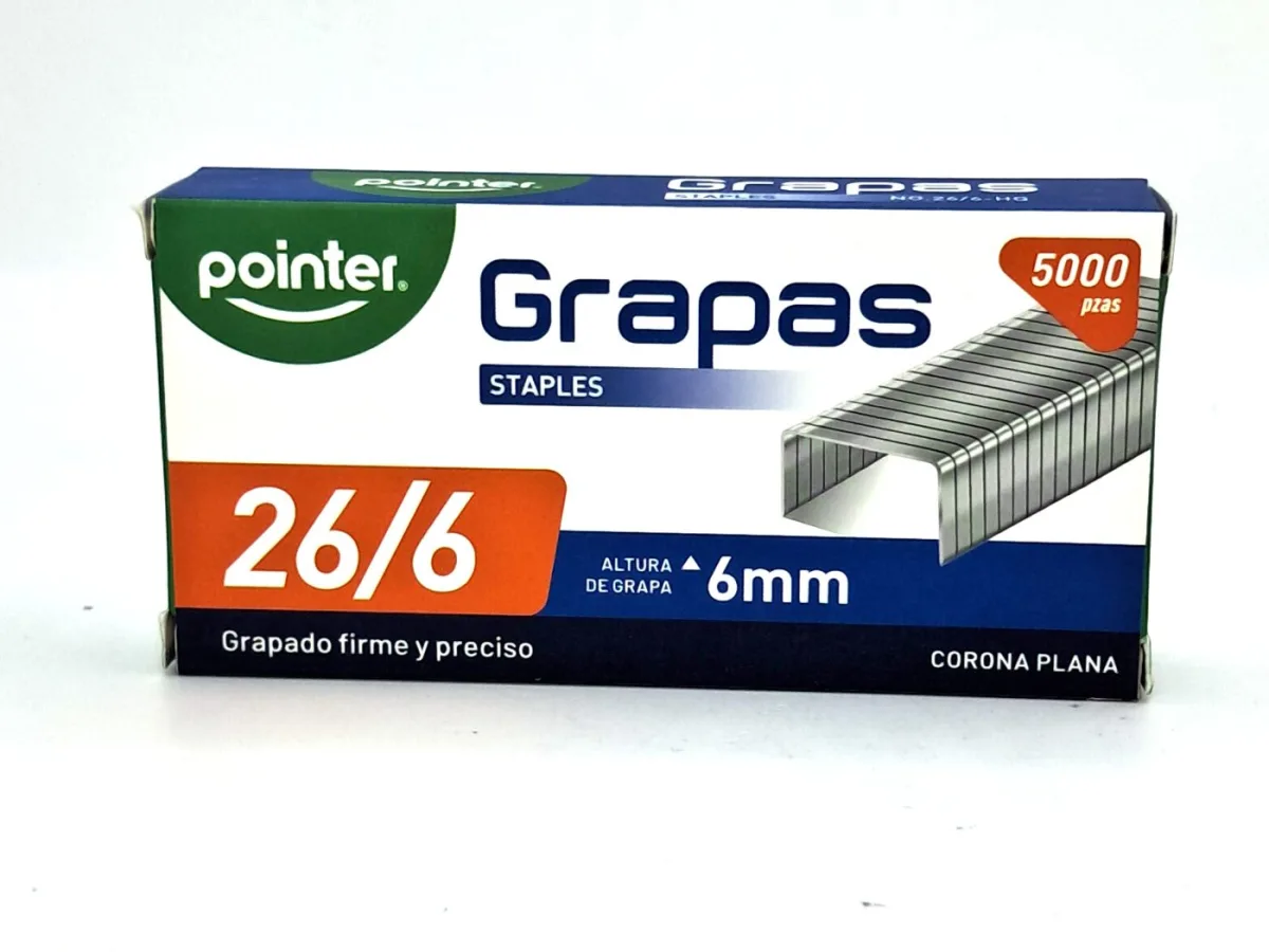 Grapas Lisas Pointer 6mmx 26 Cm