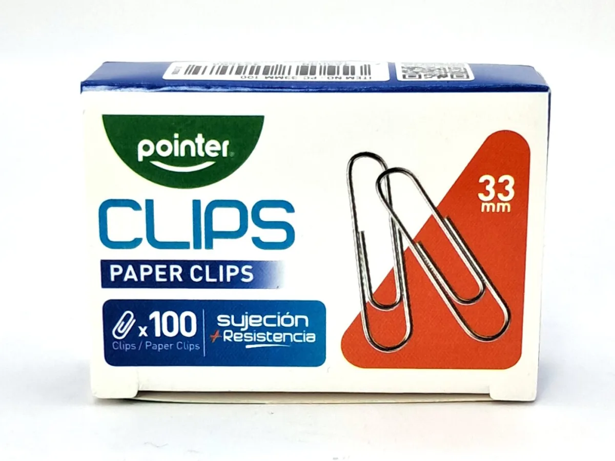 Clips de Metal 33mm 100 Und Pointer