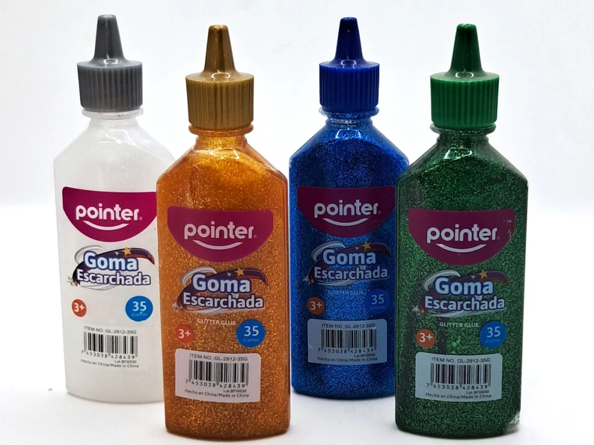 Pega Escarchada 35gr Colores Surtidos