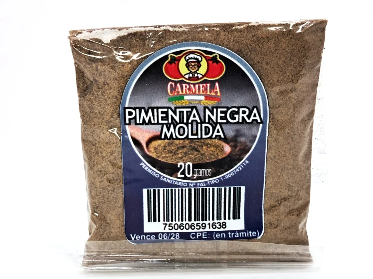 Pimienta Negra Molida Carmela 20gr