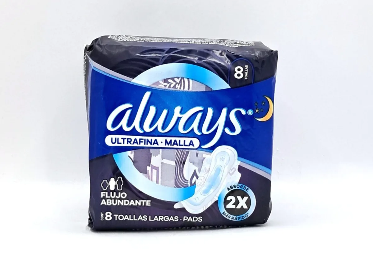 Toallas Always Ultrafina Nocturna 8 Toallas Largas