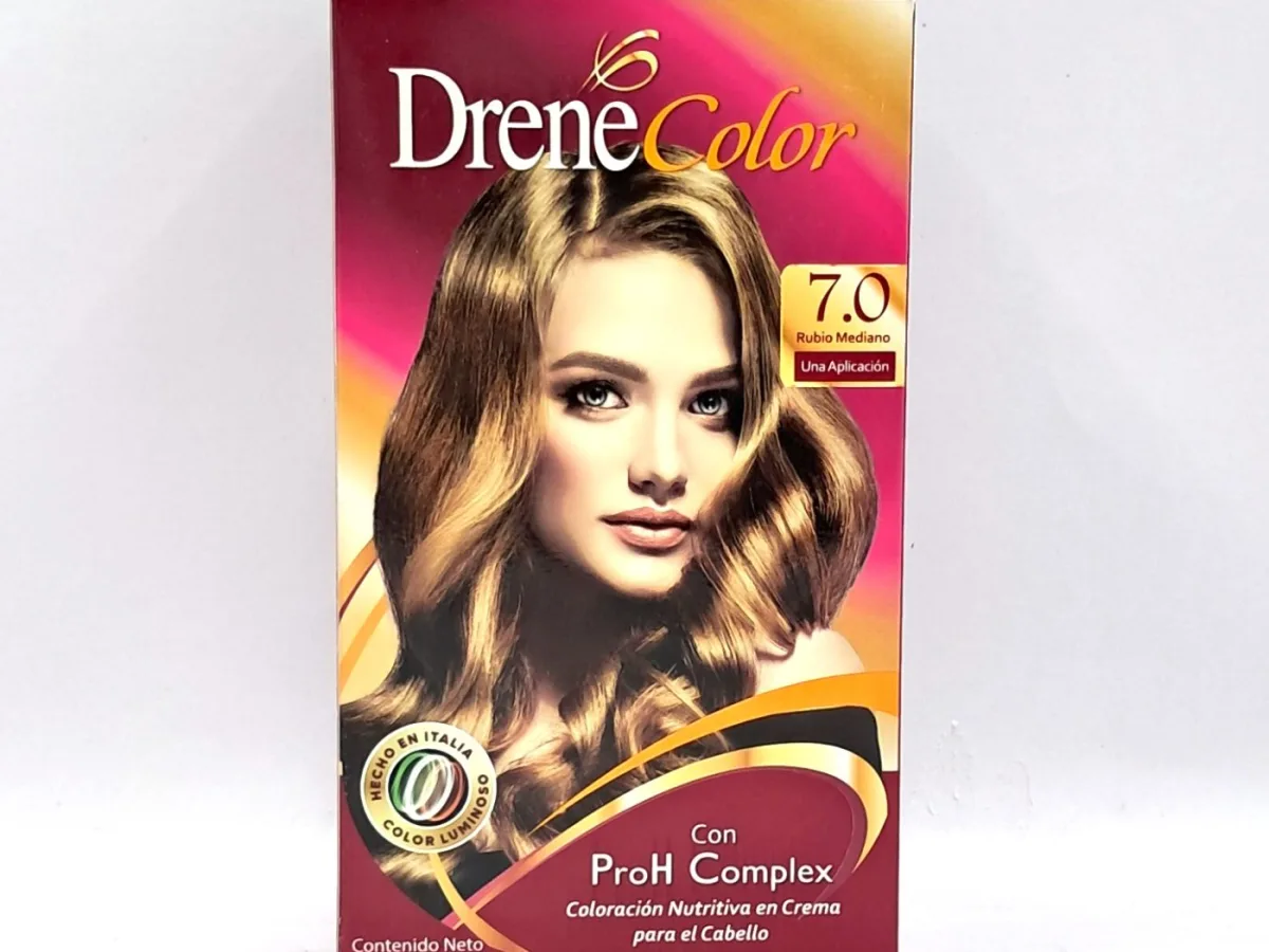 Kit Tinte Drene Rubio Mediano 7.0 50cc