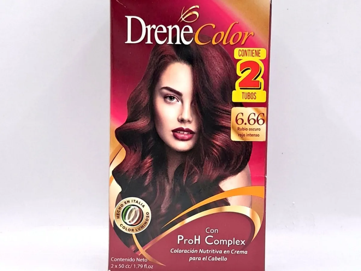 Drene Color Kit 6.66 Rubio Oscuro Rojo Int.50 Cc