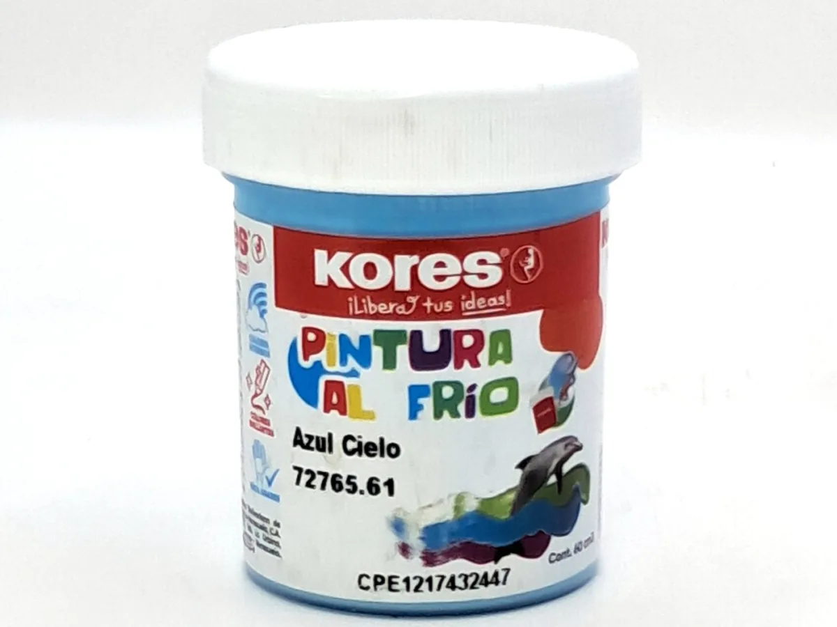 Pintura al Frio Color Azul Cielo 60 Ml Kores