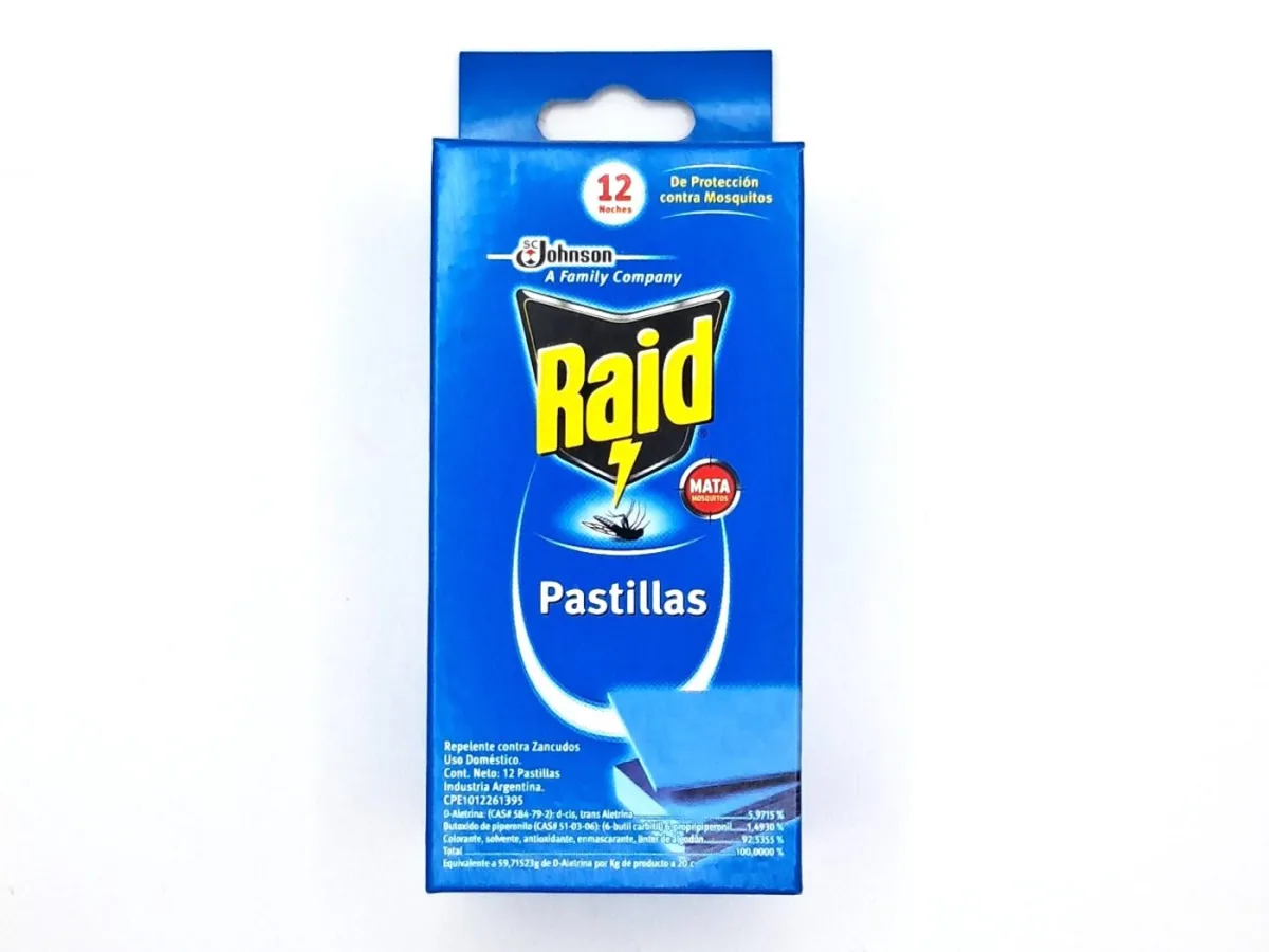 Raid Pastilla Mata Mosquito Caja 12 Und