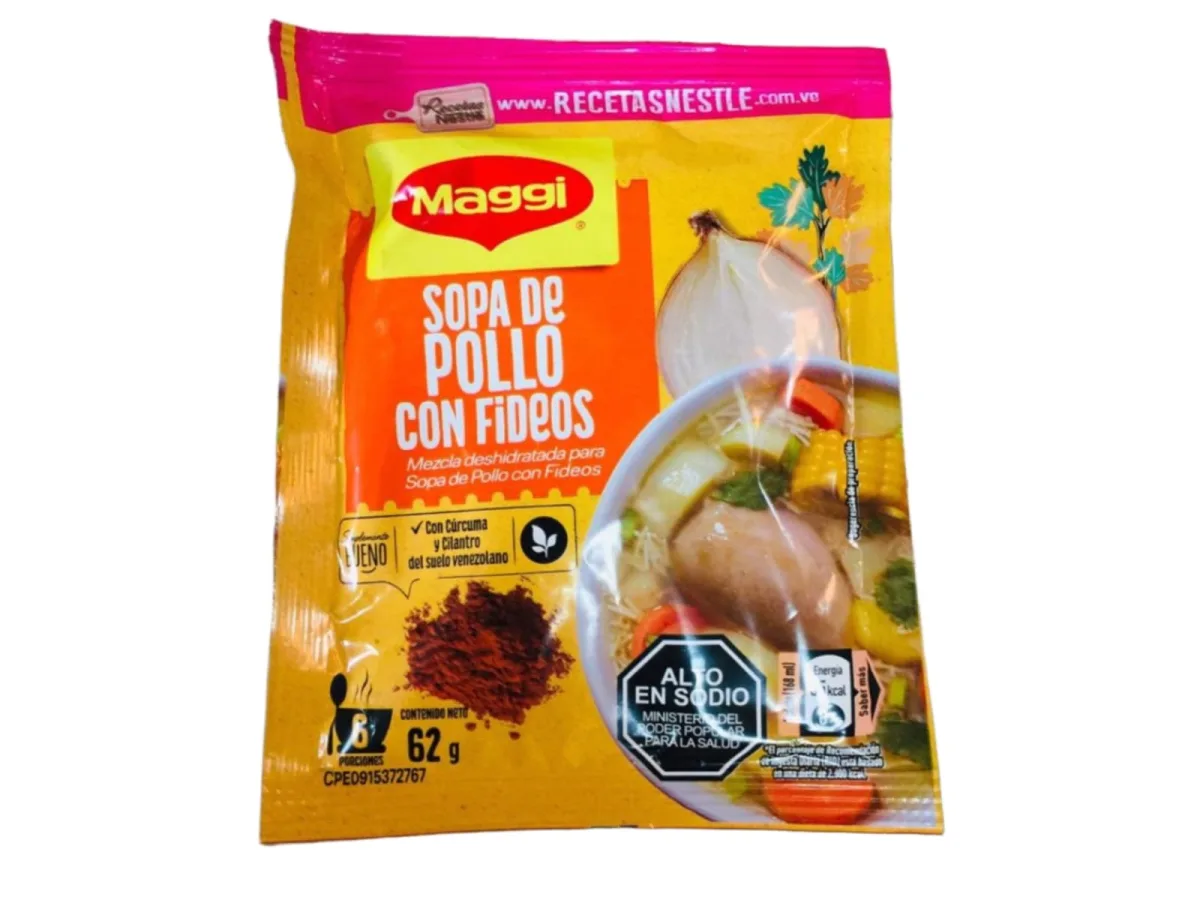 Sopa de Pollo C/Fideos Maggy 62 Gr