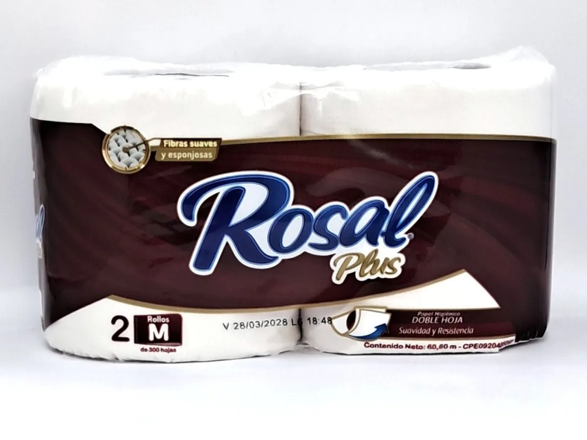 Rosal Plus Papel Higienico 300 Hojas (2 Rollos)