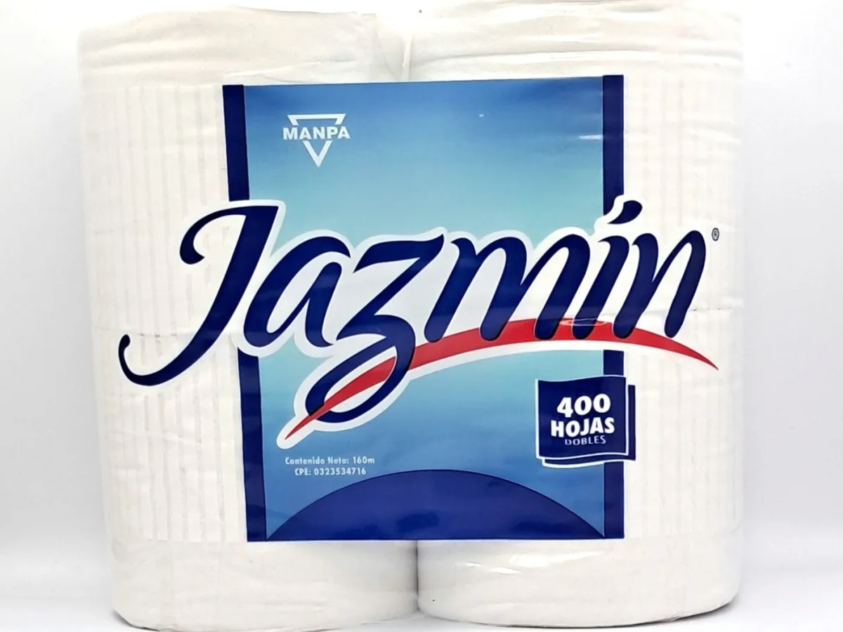 Papel Higienico Jazmin Azul 400h X 4 Rollos