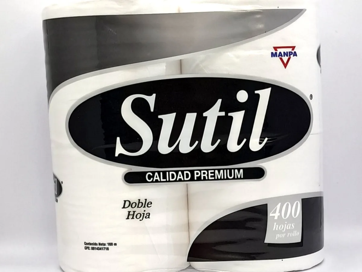 Papel Higienico Sutil Negro 400h 4 Rollos