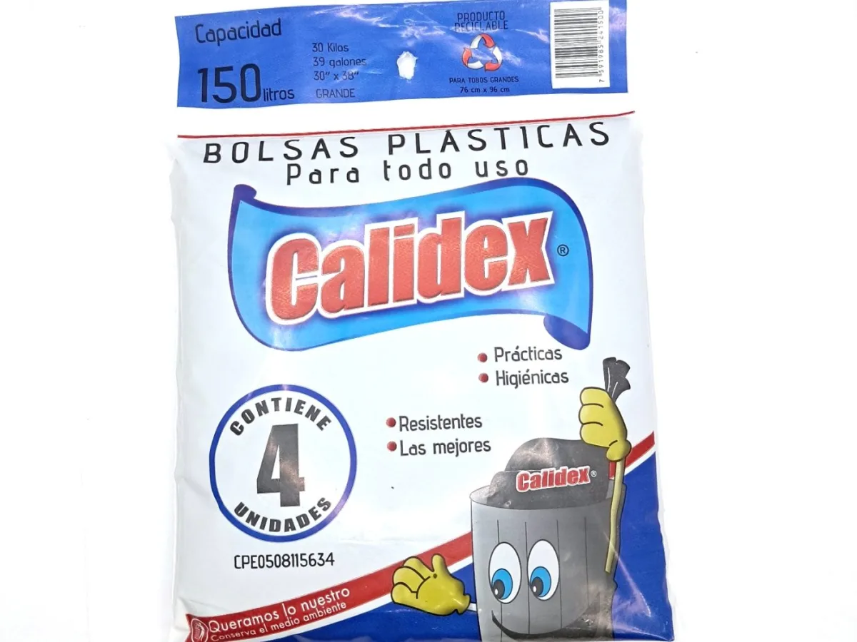 Bolsa P/Basura Calidex 150lt 76cm*6cm