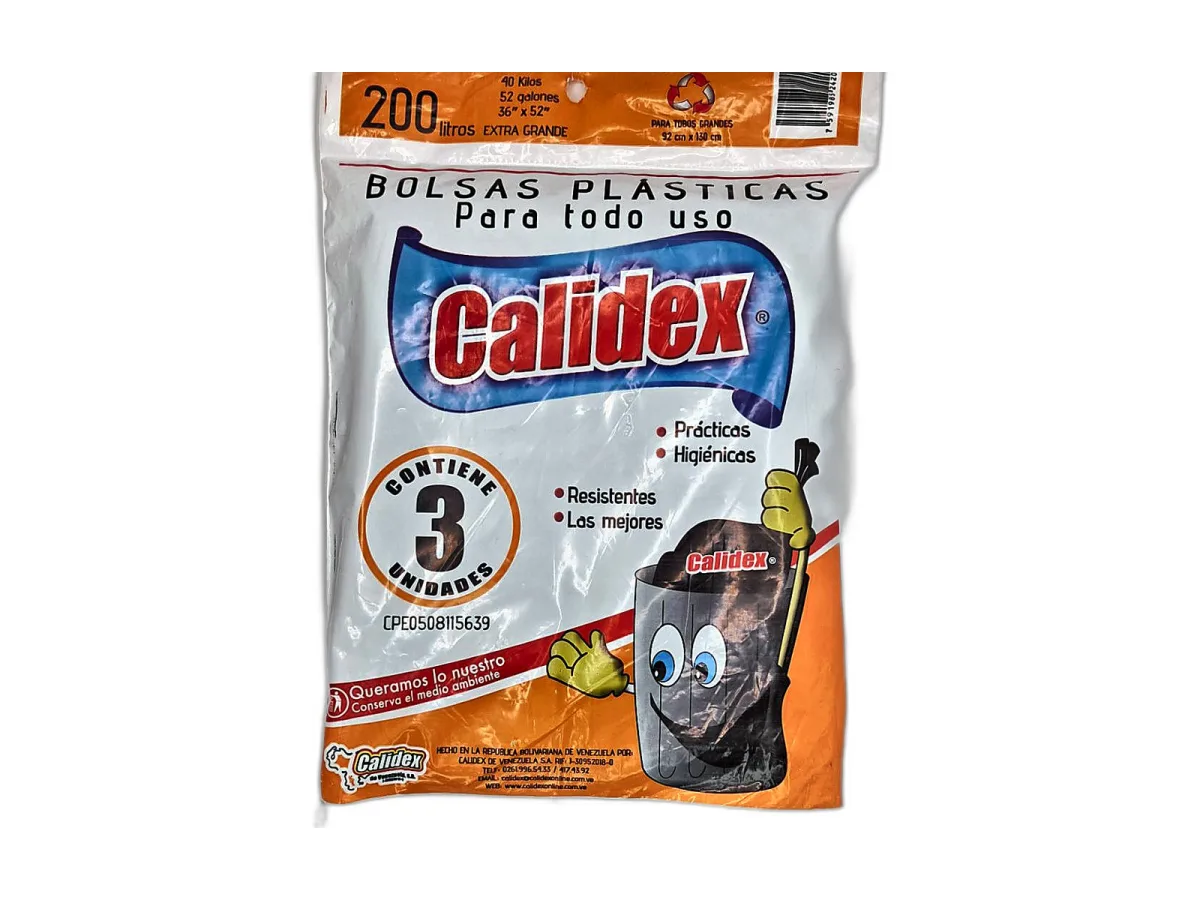 Bolsas Plasticas Multiusos Calidex 200lt