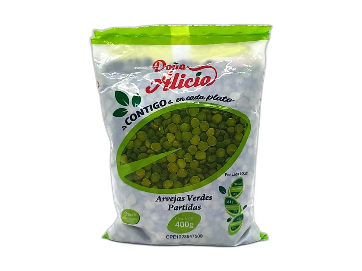 Arvejas Verdes Partidas Doña Alicia 400gr X Und
