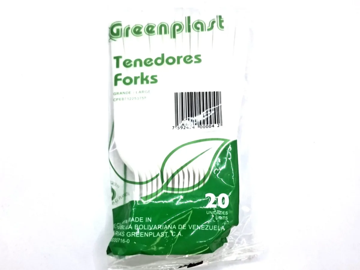 Tenedor Desechable Greenplast Cont 20und