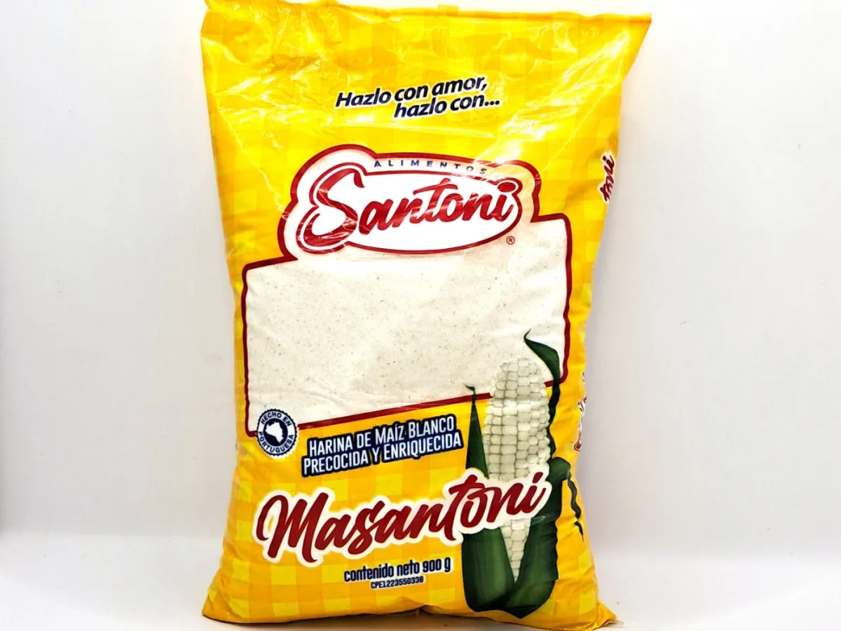 Harina de Maiz Blanco Tipo Almohada Masantoni 900gr X Und