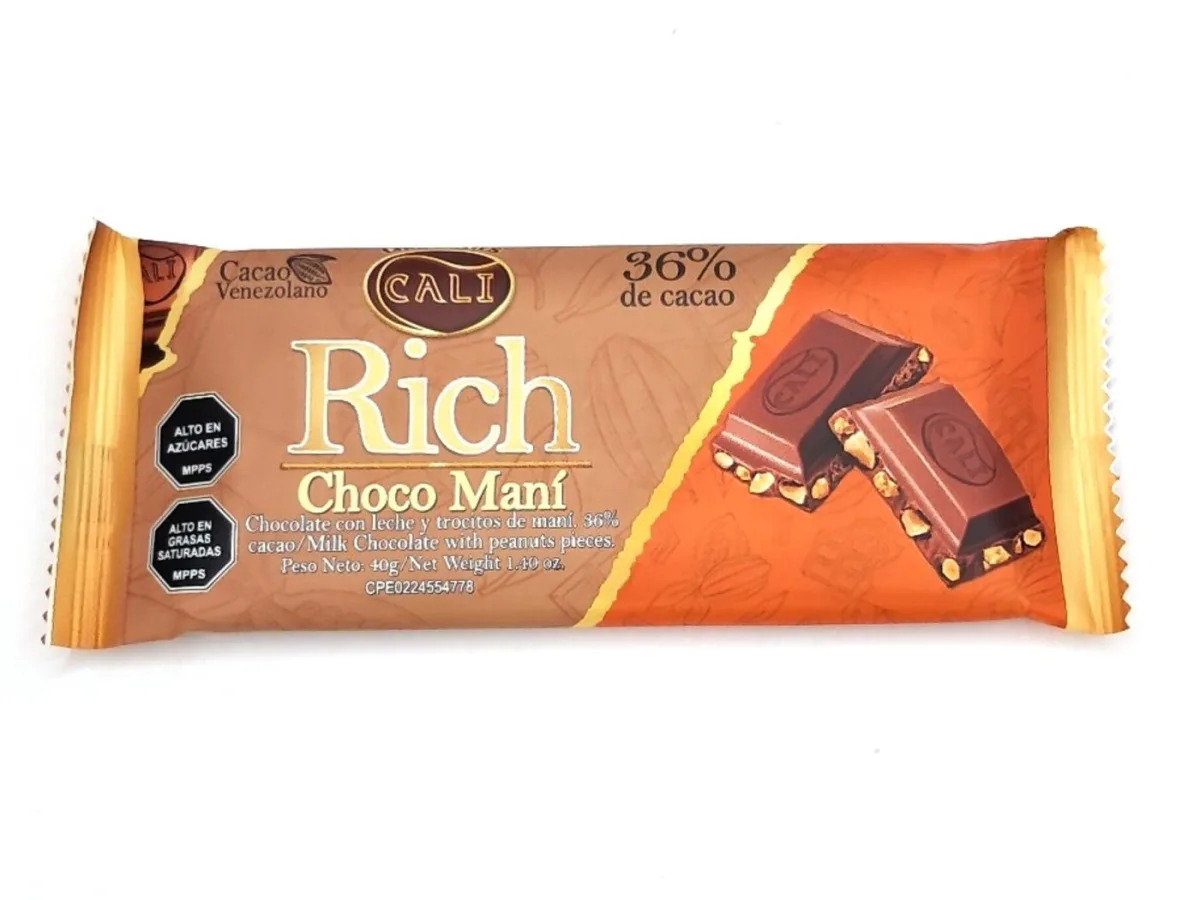 Chocolate C/Leche y Trozos de Mani Cali 40gr