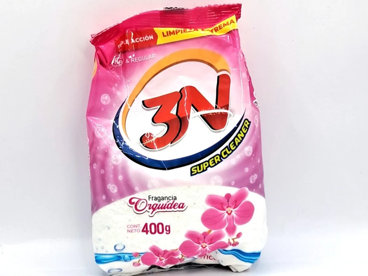 Detergente en Polvo 3n Orquidea /Rosa 400 Gr