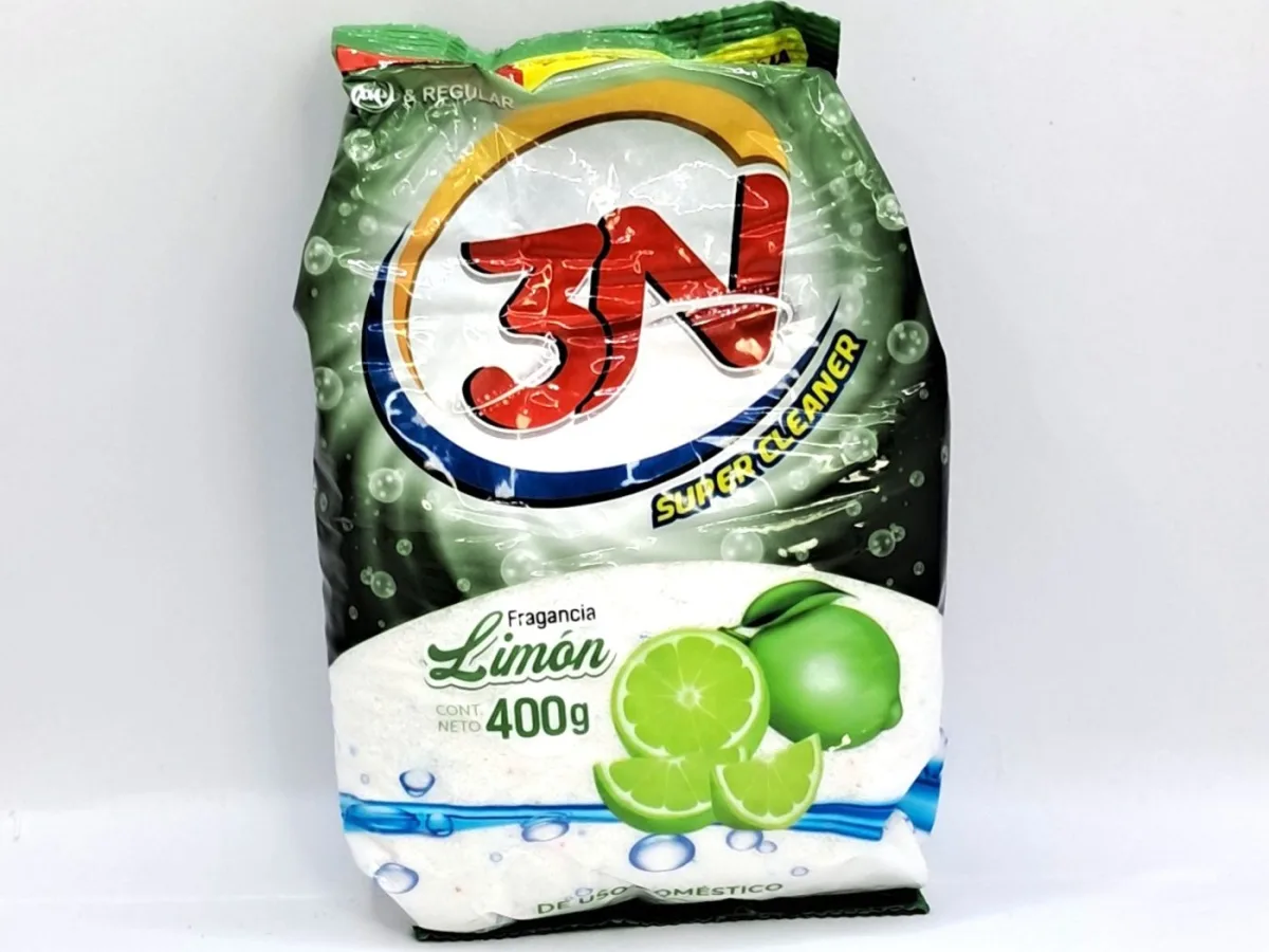 Detergente en Polvo 3n Limon/Negro 400 Gr