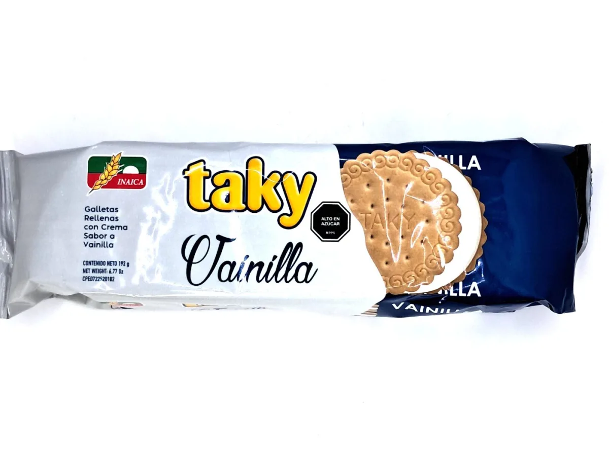 Galleta Taky Tubular Vainilla 192gr X Und