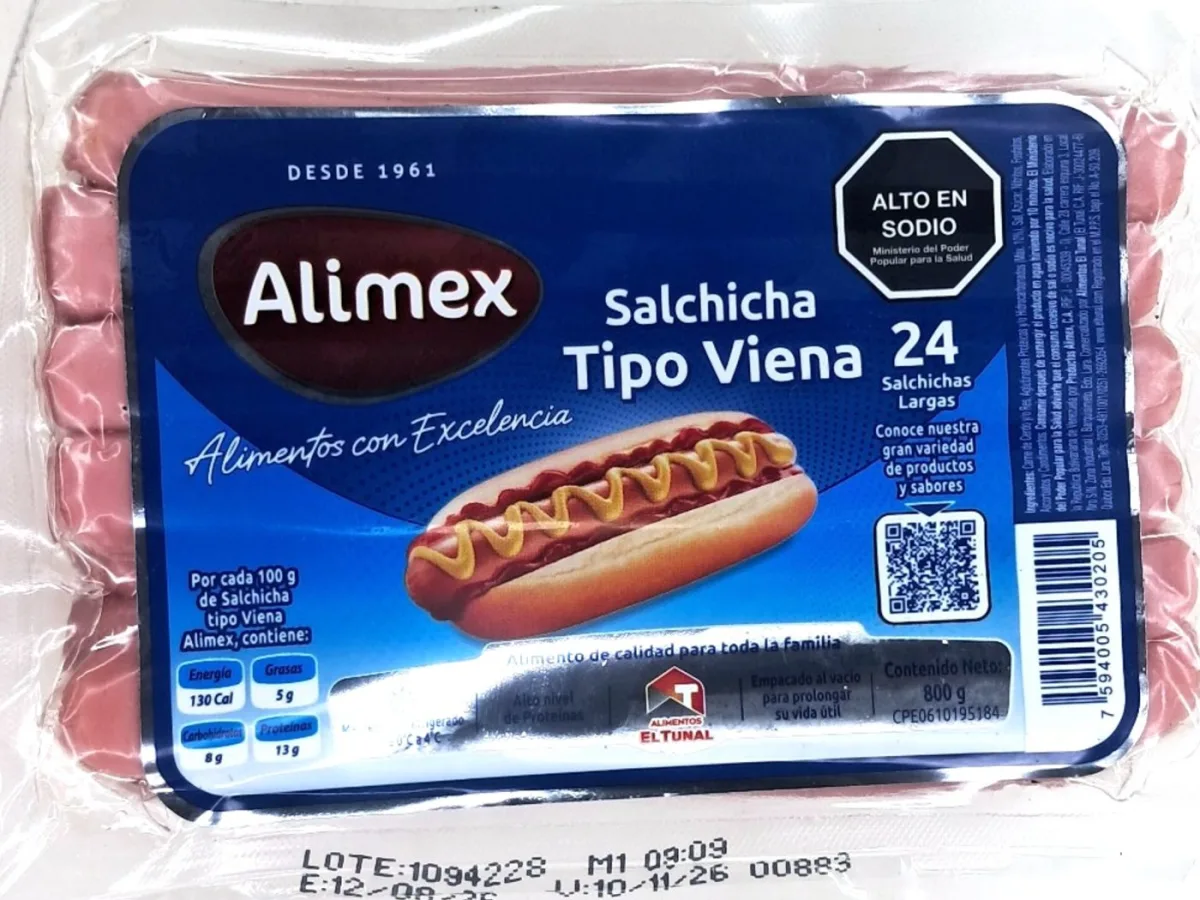 Salchicha Tipo Viena Alimex 800gr