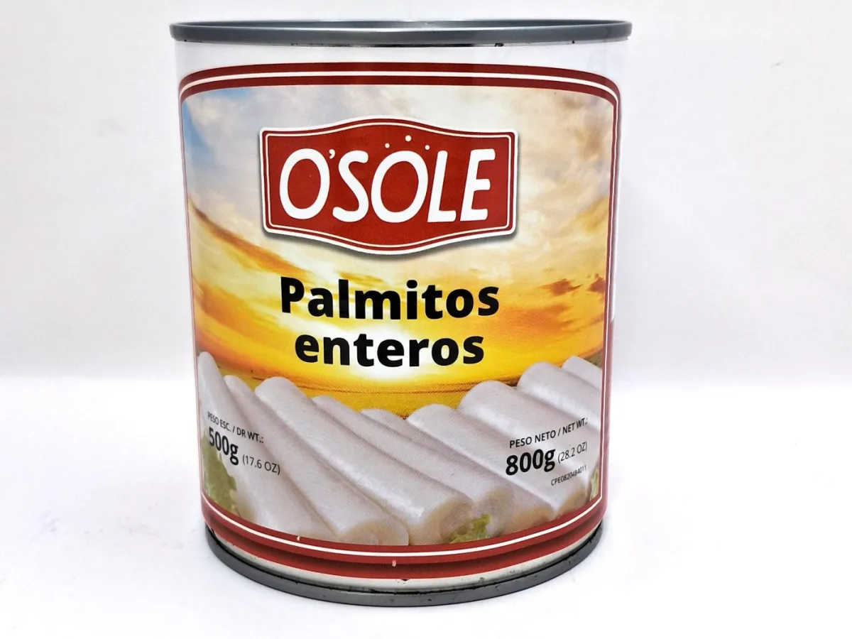 Palmitos Enteros 800gr Lata Osole