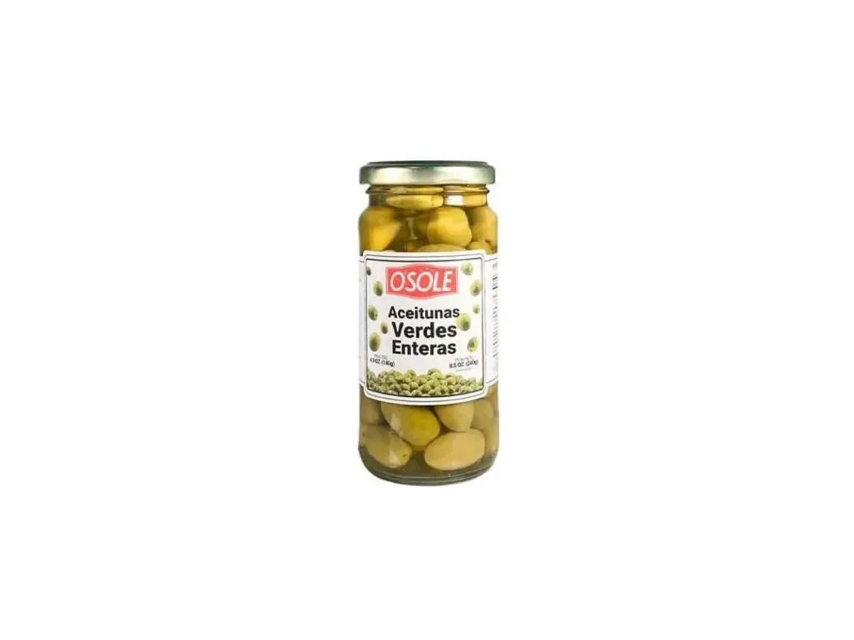 Aceitunas Verdes Enteras 240gr (Frasco Vidrio)