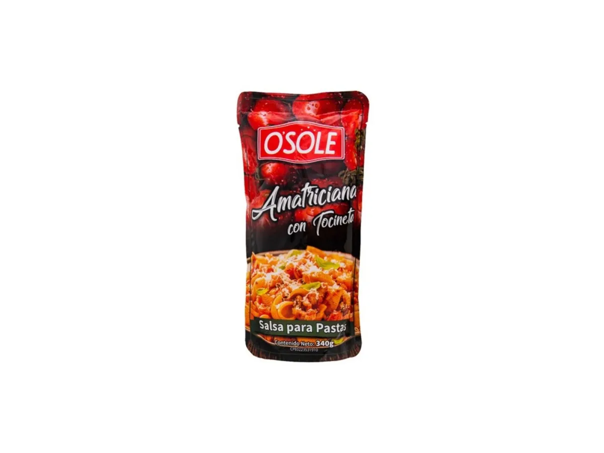 Salsa para Pasta Amatriciana con Tocineta Osole 340gr