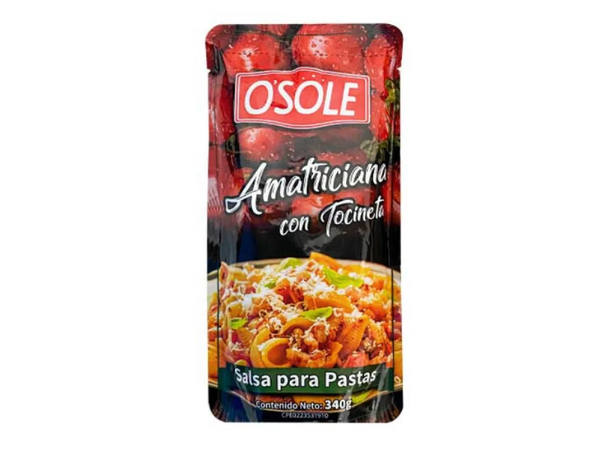 Salsa para Pasta Amatriciana con Tocineta Osole 200gr X Und