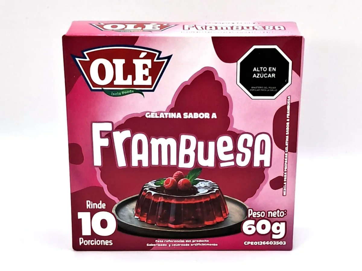 Gelatina en Polvo Frambuesa 60gr