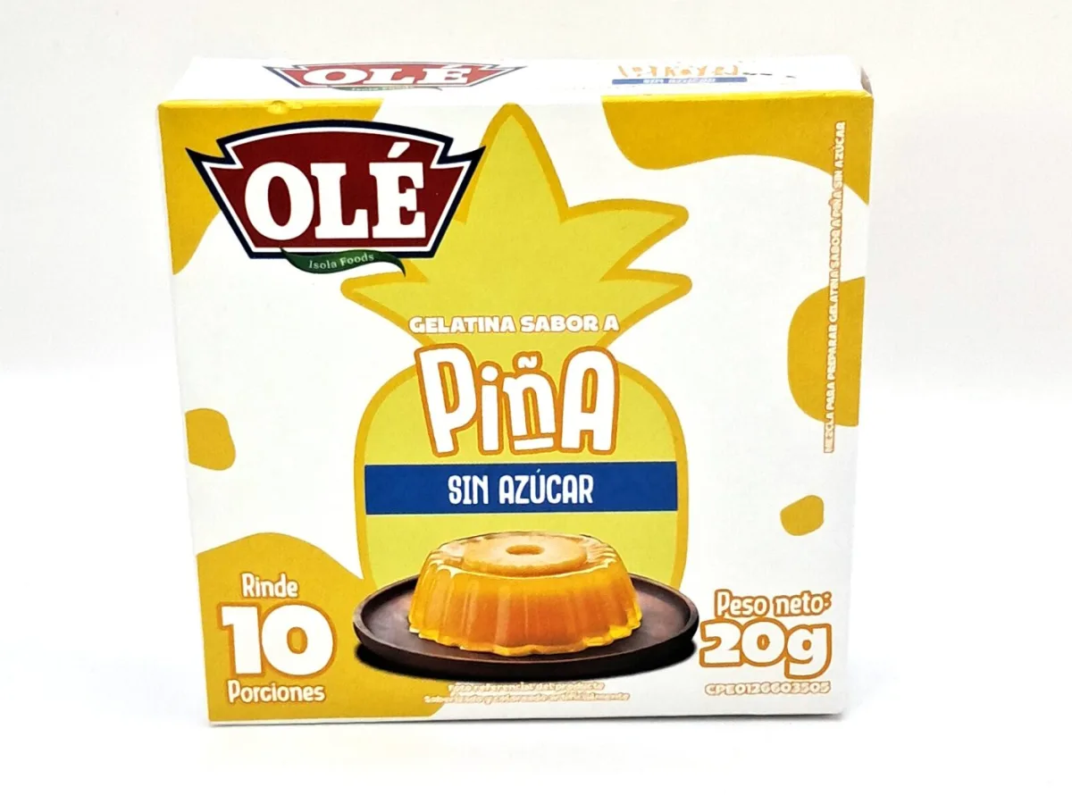 Gelatina en Polvo sin Azucar Piña 20gr