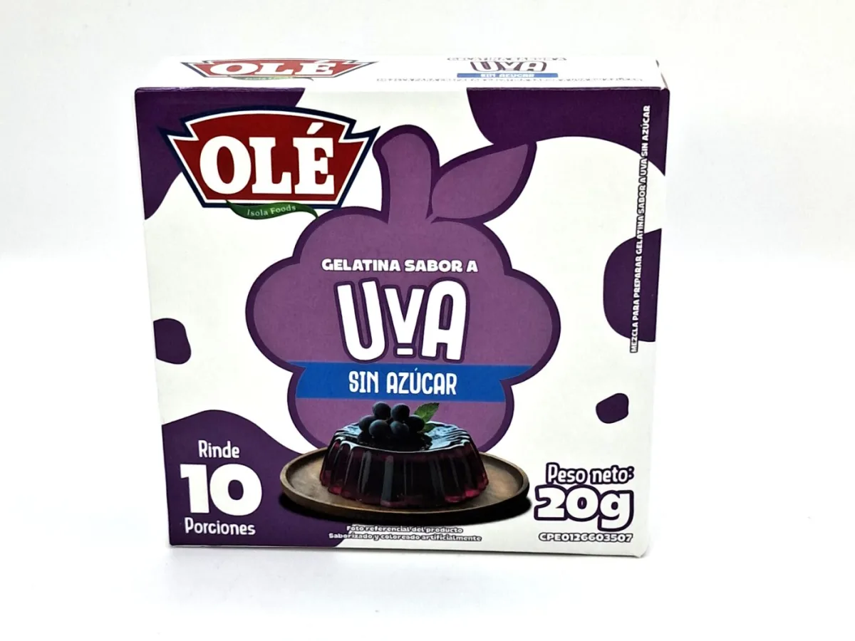 Gelatina en Polvo sin Azucar Uva 20gr