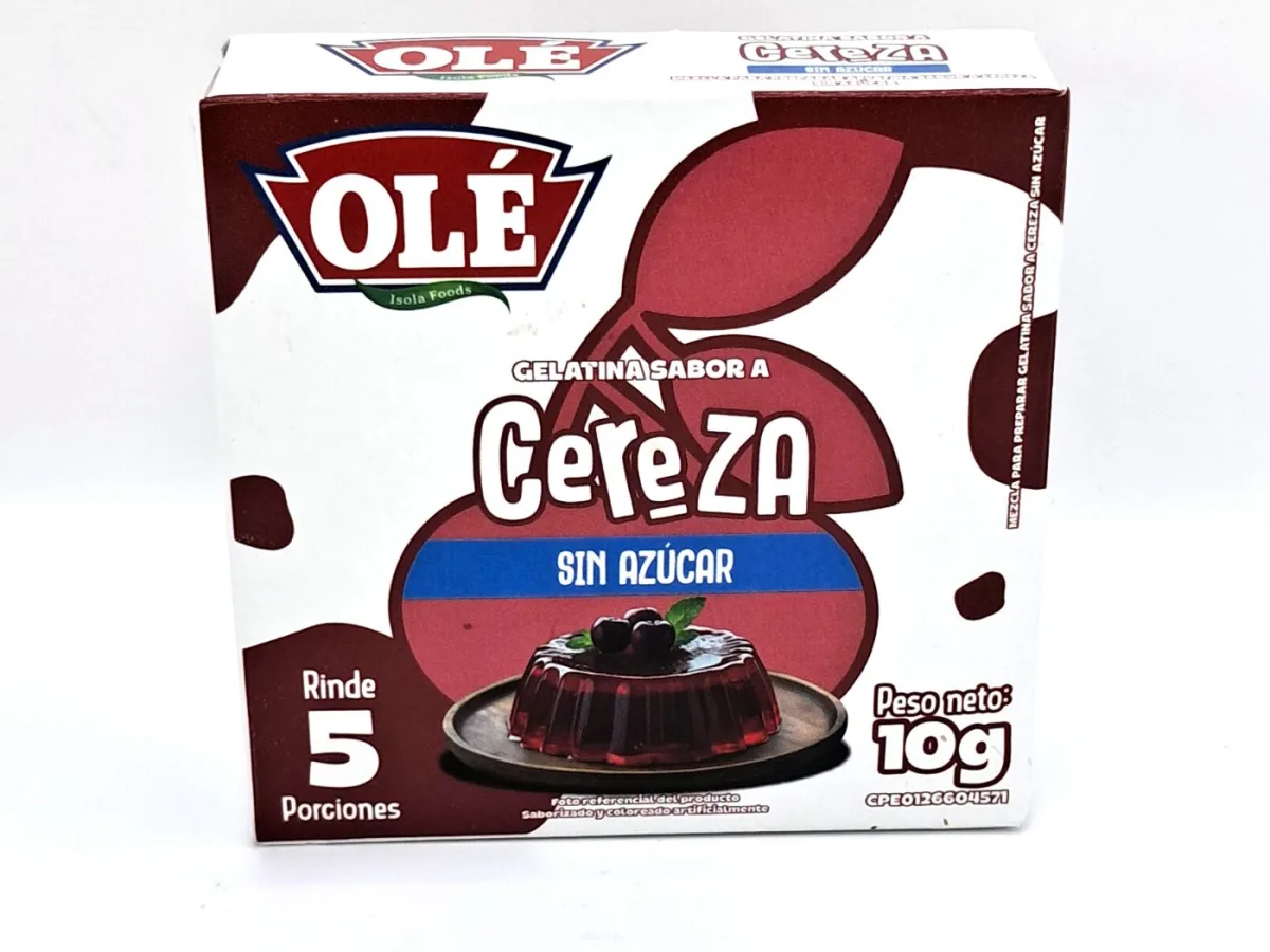 Gelatina en Polvo sin Azucar Cereza 10gr