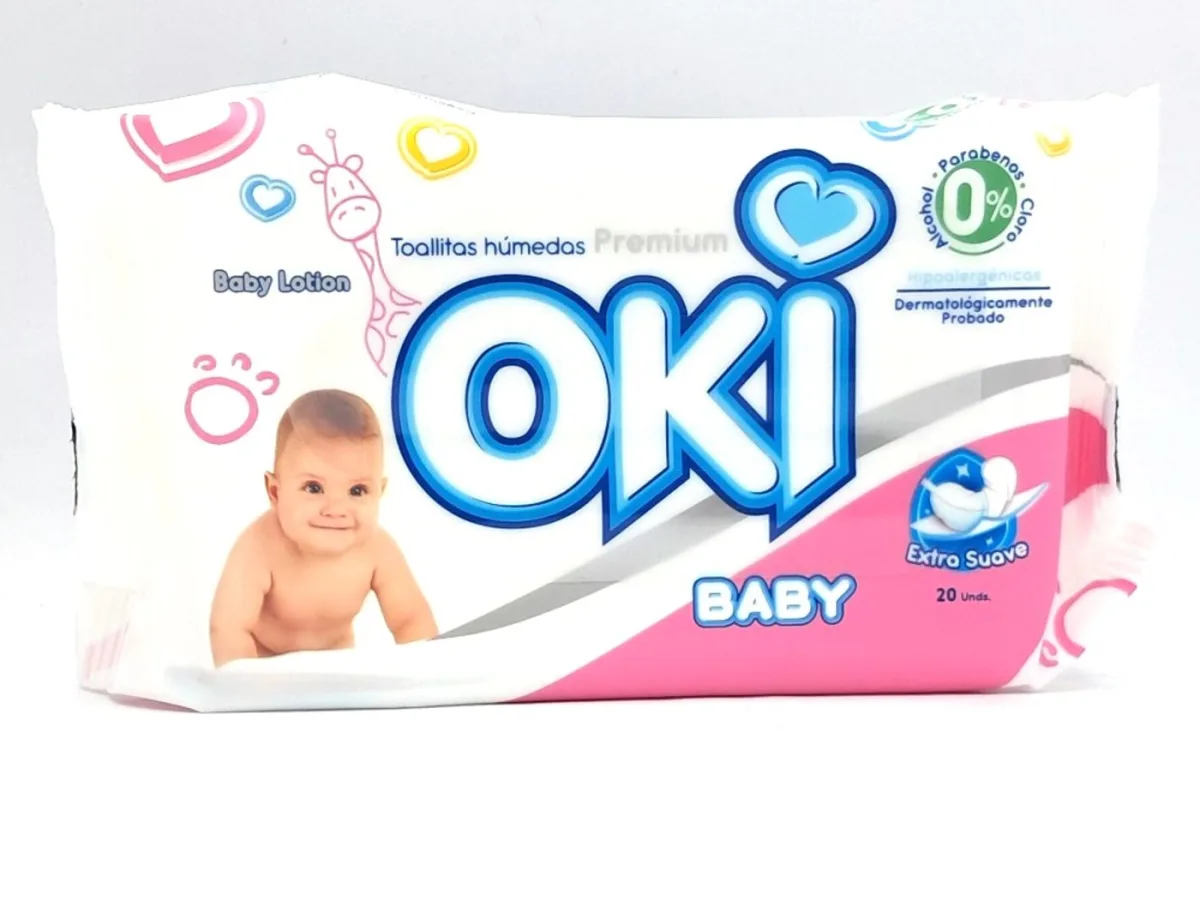 Toallitas Humedas Premium Oki Baby Lotion 20 Und