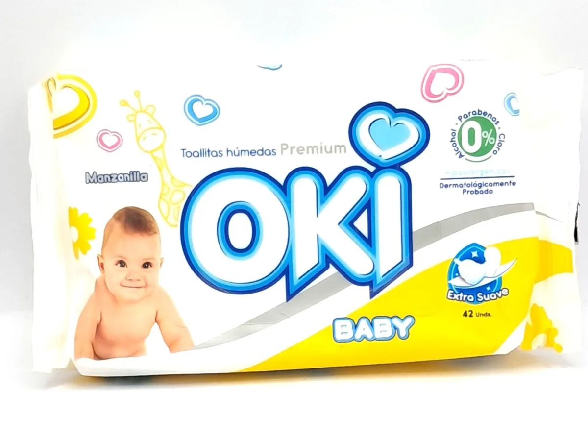 Toallitas Humedas Premium Oki Manzanilla 42 Und