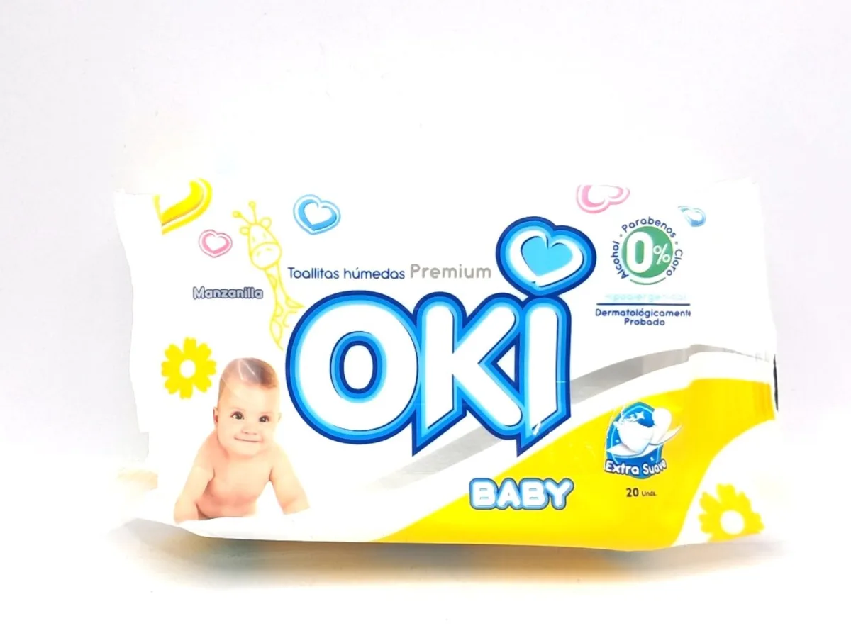 Toallas Humedas Premium Oki Manzanilla 20 Und