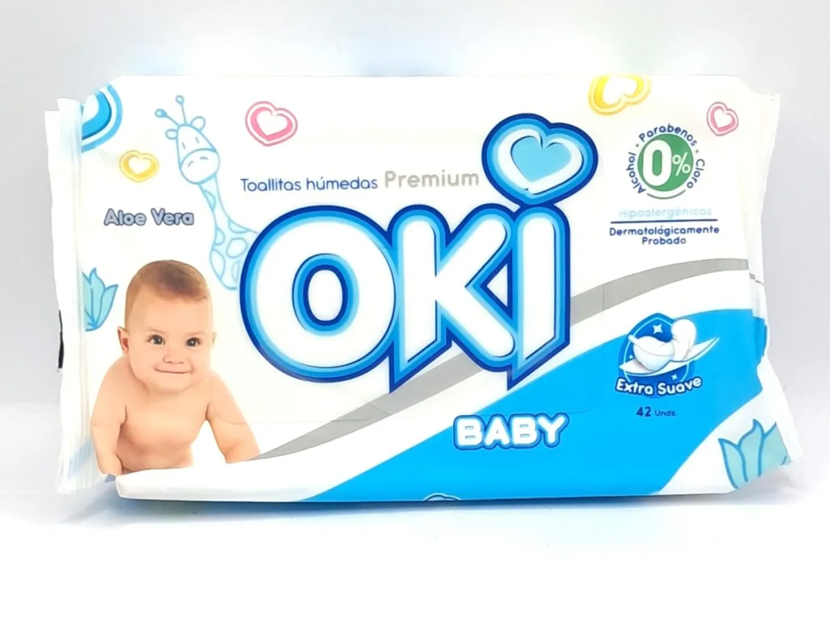 Toallas Humedas Premium Oki Aloe Vera 42 Und