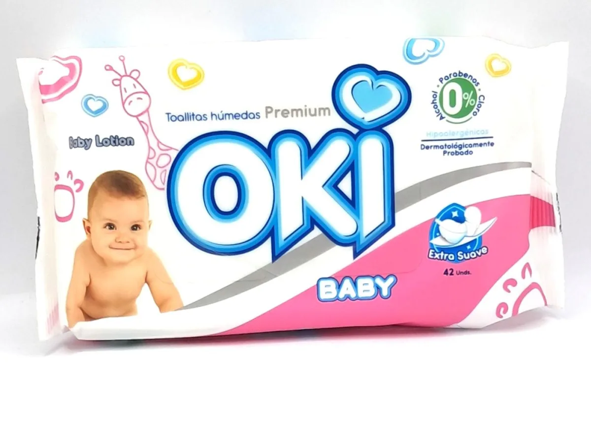 Toallas Humedas Premium Oki Baby Lotion 42und