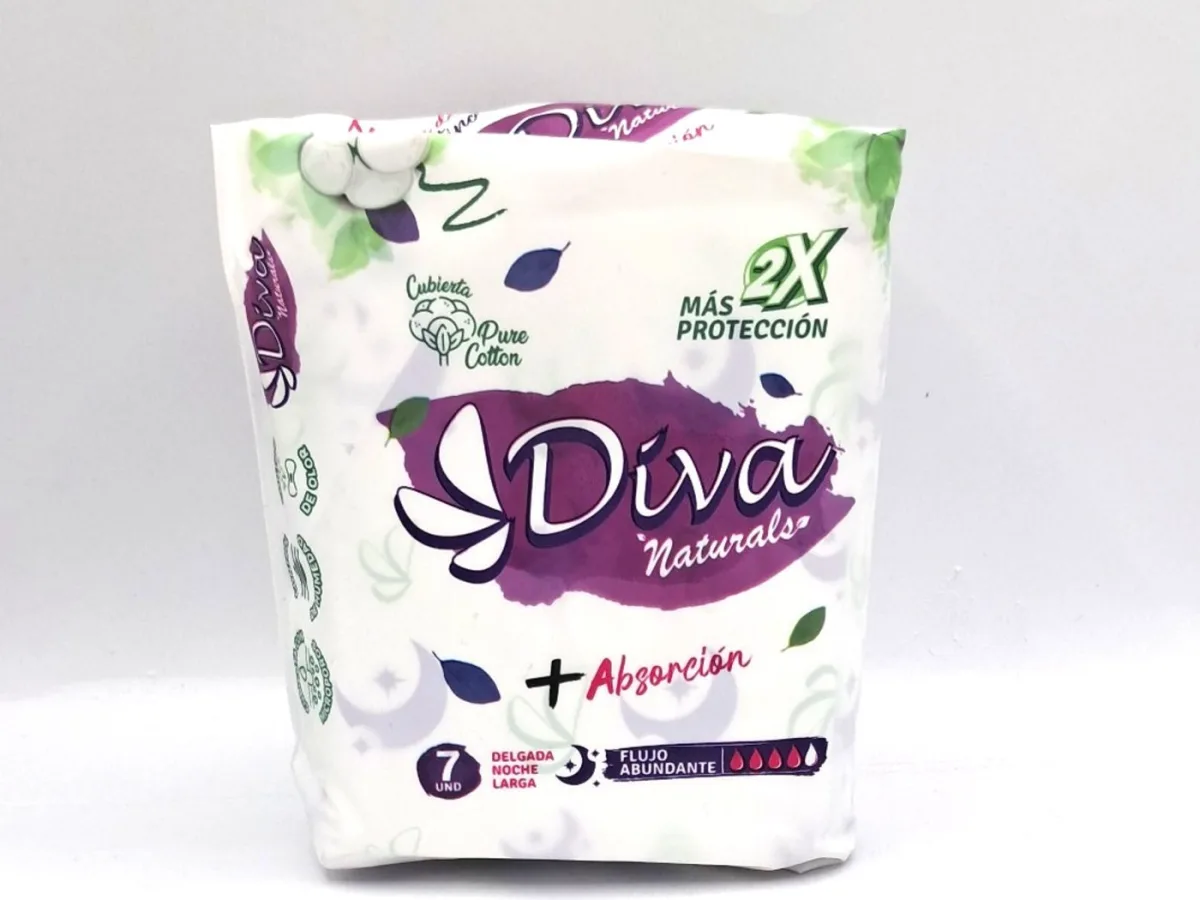 Toallas Diva Naturals Delgada Noche