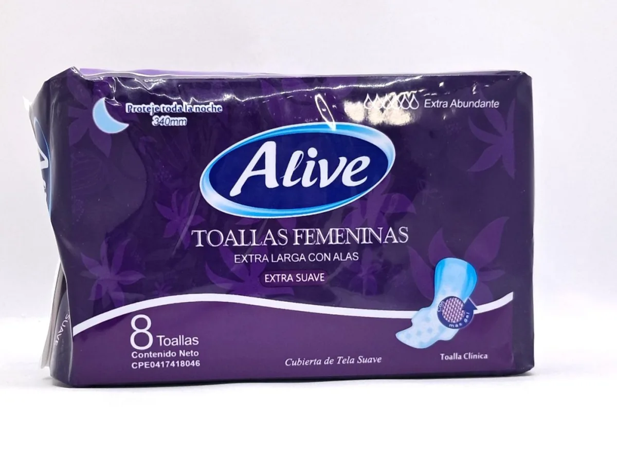 Toallas Extras Abundantes Noct. Alive (8t)