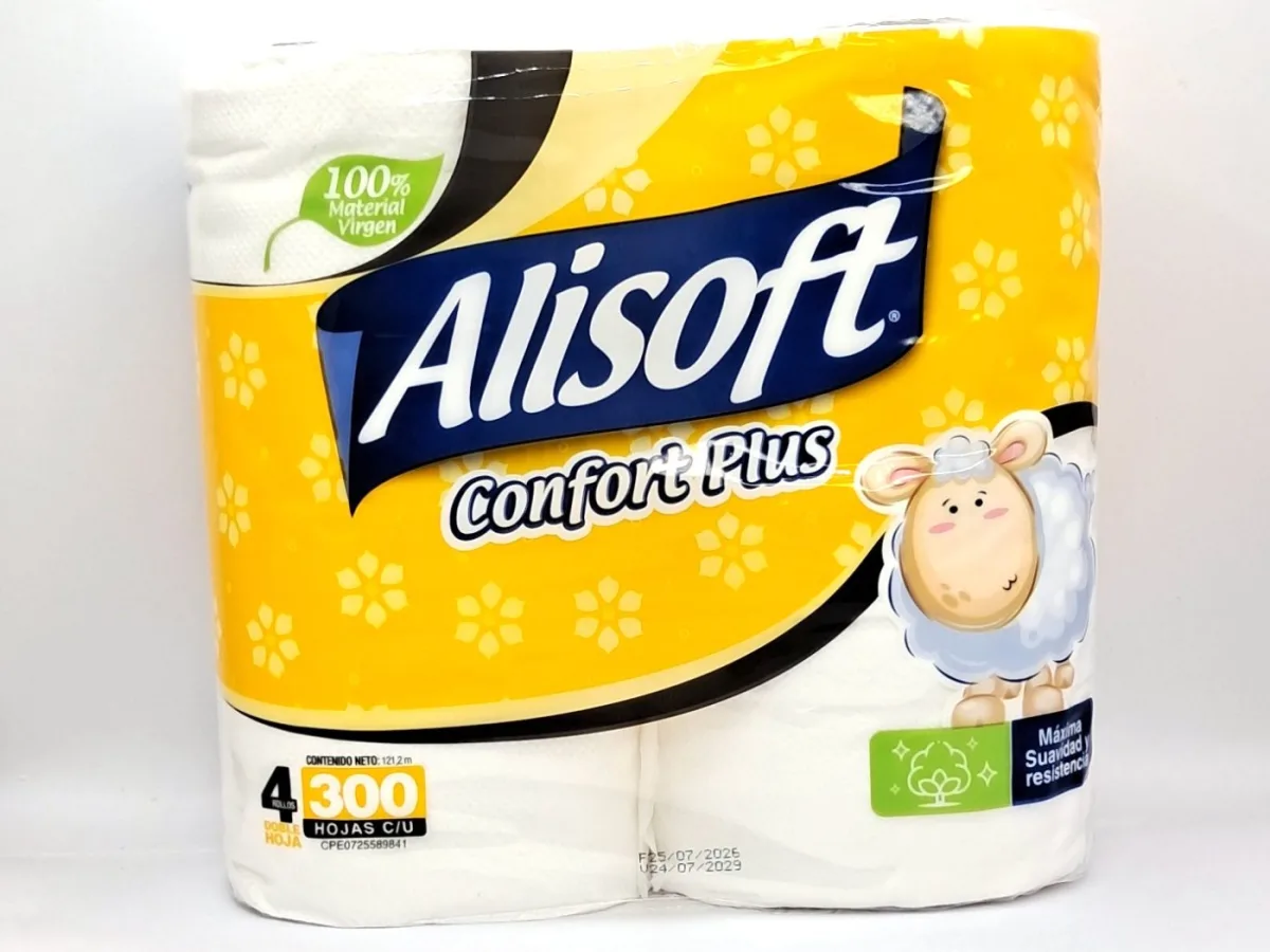 Papel Higienico Alisoft Confort Plus 300 H 4r