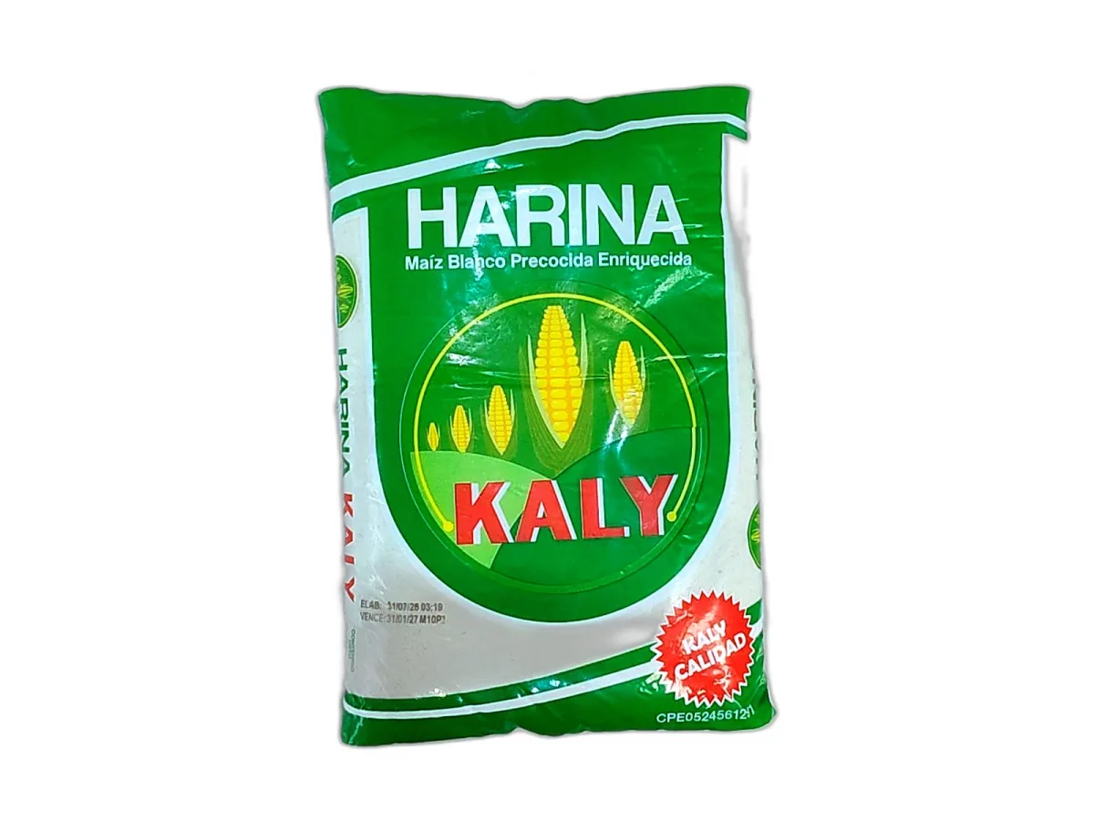 Harina de Maiz Blanco Precocida Enriquecida Kaly 900gr Xund