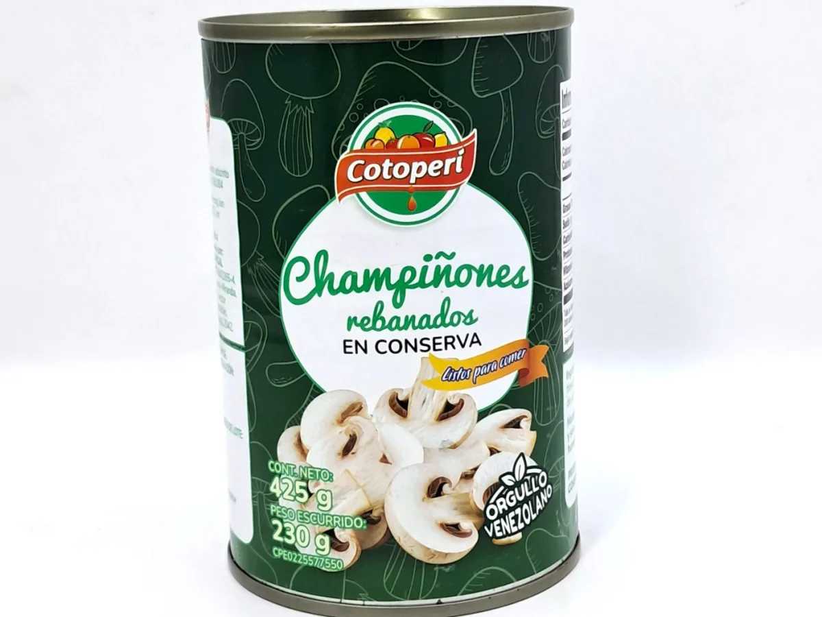 Lata de Champiñones Rebanados 425gr Cotoperi