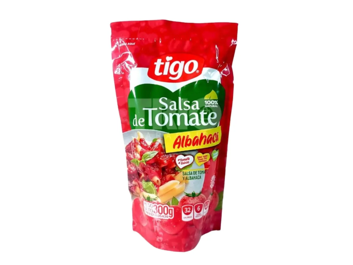Salsa de Tomate Sabor Albahaca Tigo 300gr